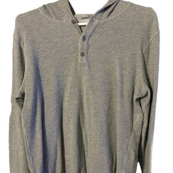 Vince Slub hooded Henley M Grey - Picture 2 of 5